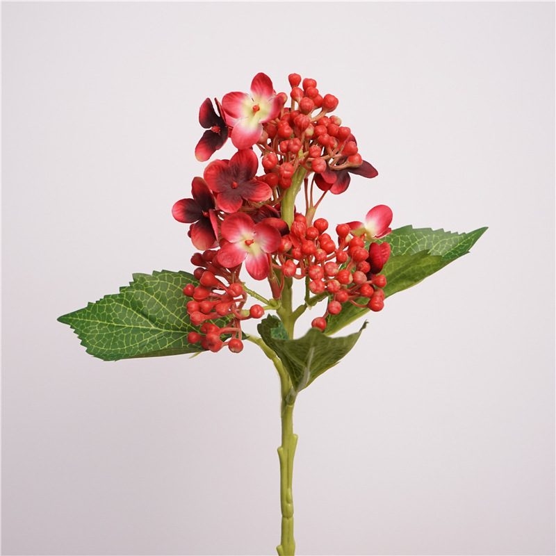 Hydrangeas in bloom made of silk fabric