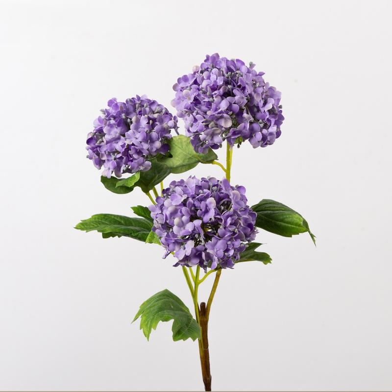 Artificial hydrangea with three flowers