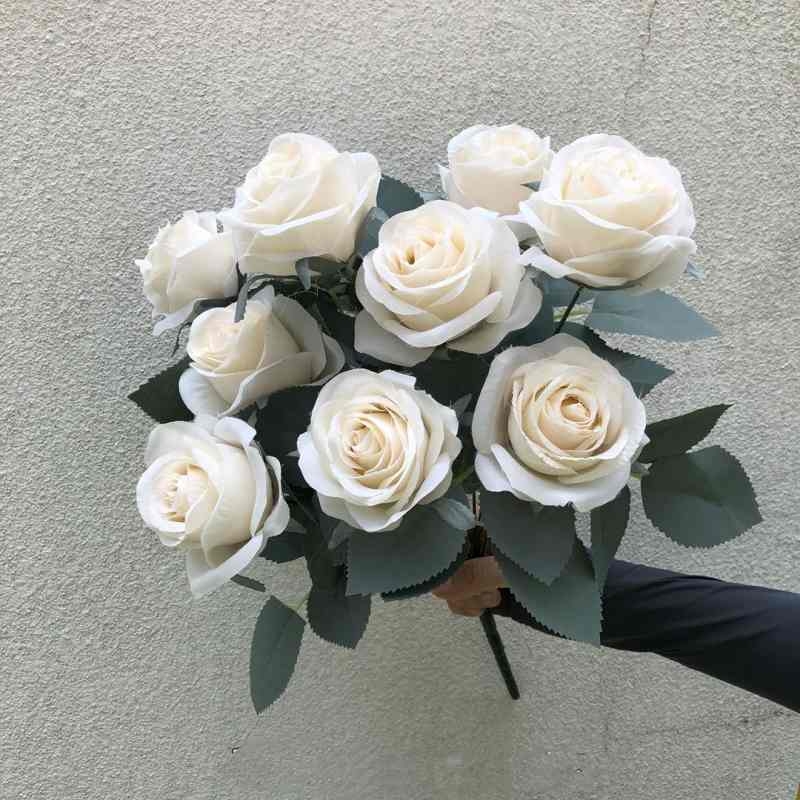 Artificial roses with ten flower heads