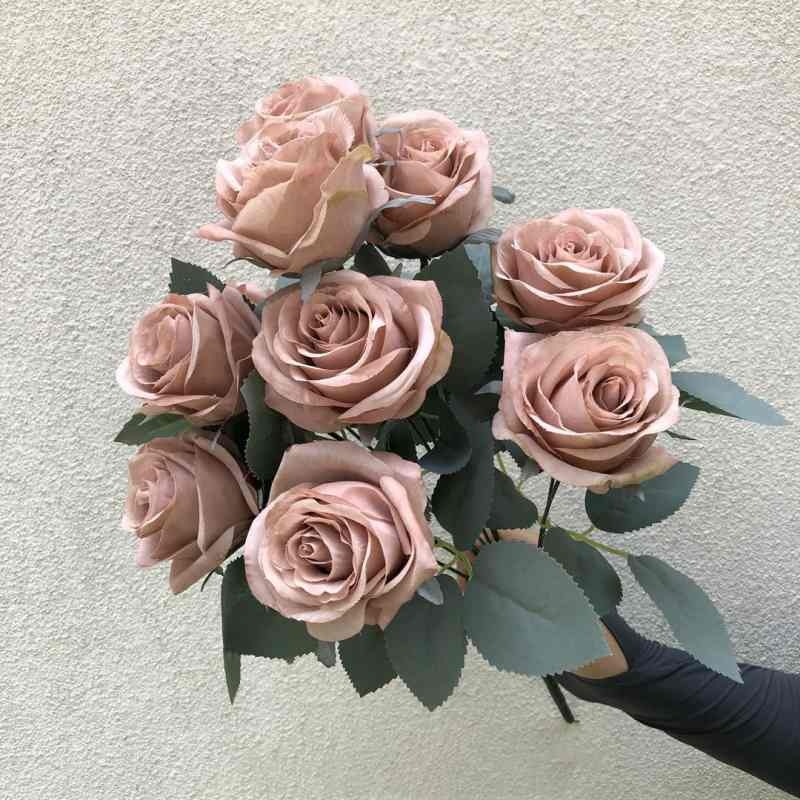 Artificial roses with ten flower heads