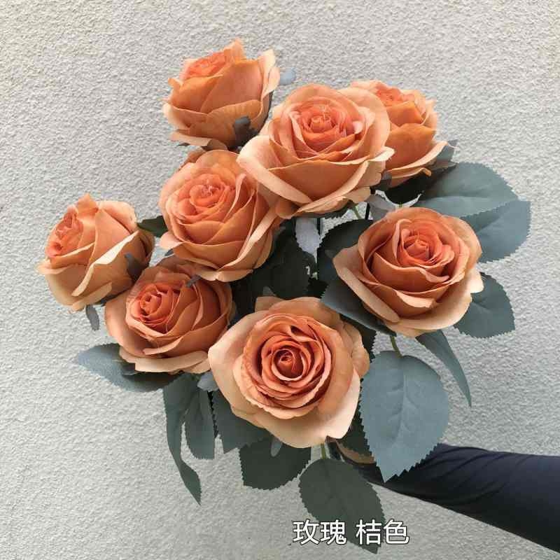 Artificial roses with ten flower heads