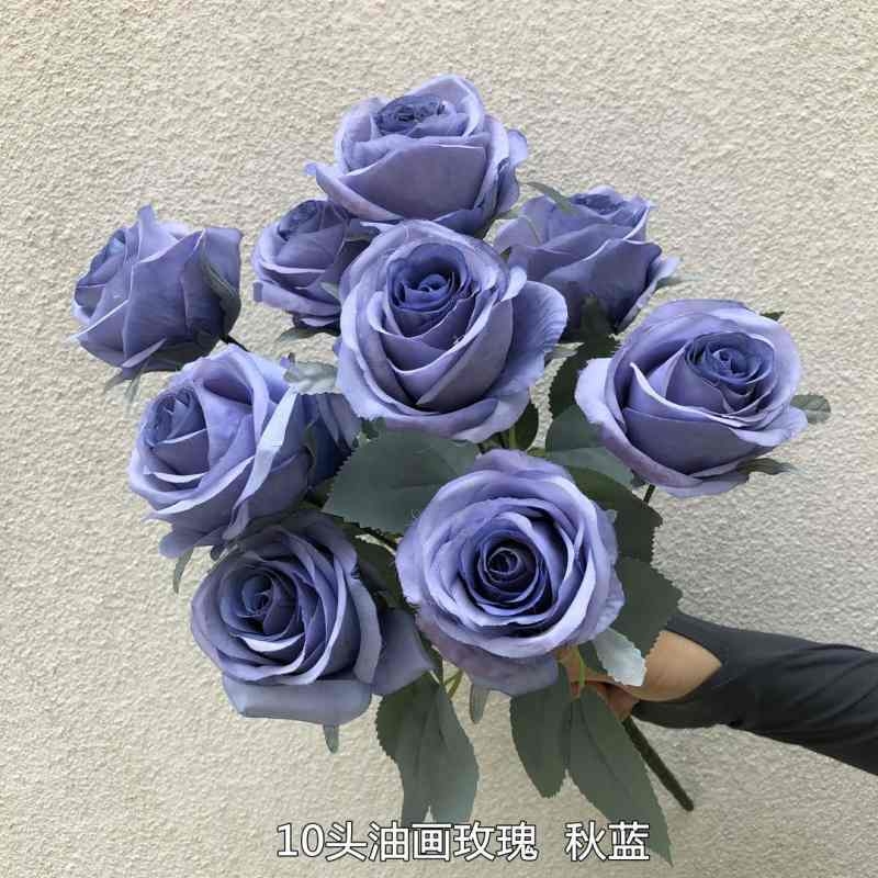 Artificial roses with ten flower heads