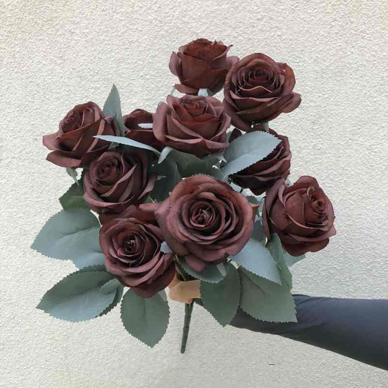 Artificial roses with ten flower heads
