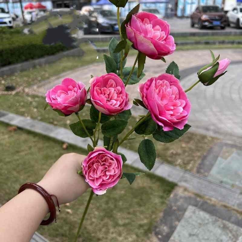 Artificial roses with seven flower heads