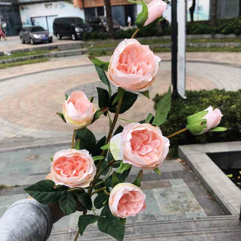 Artificial roses with seven flower heads