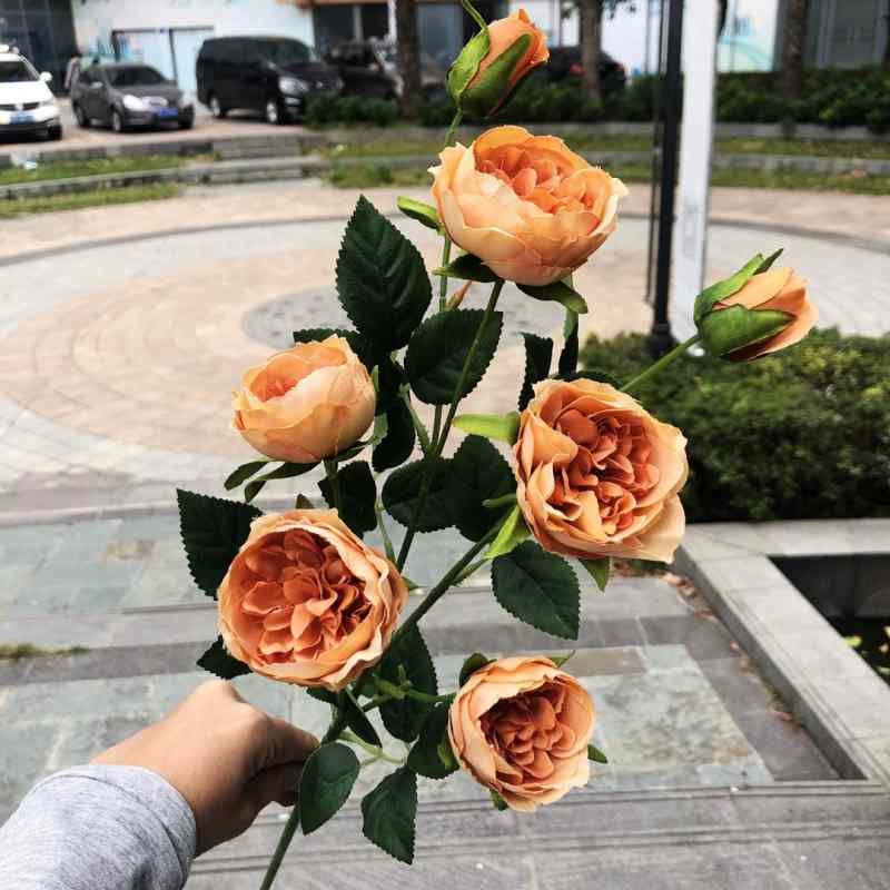 Artificial roses with seven flower heads