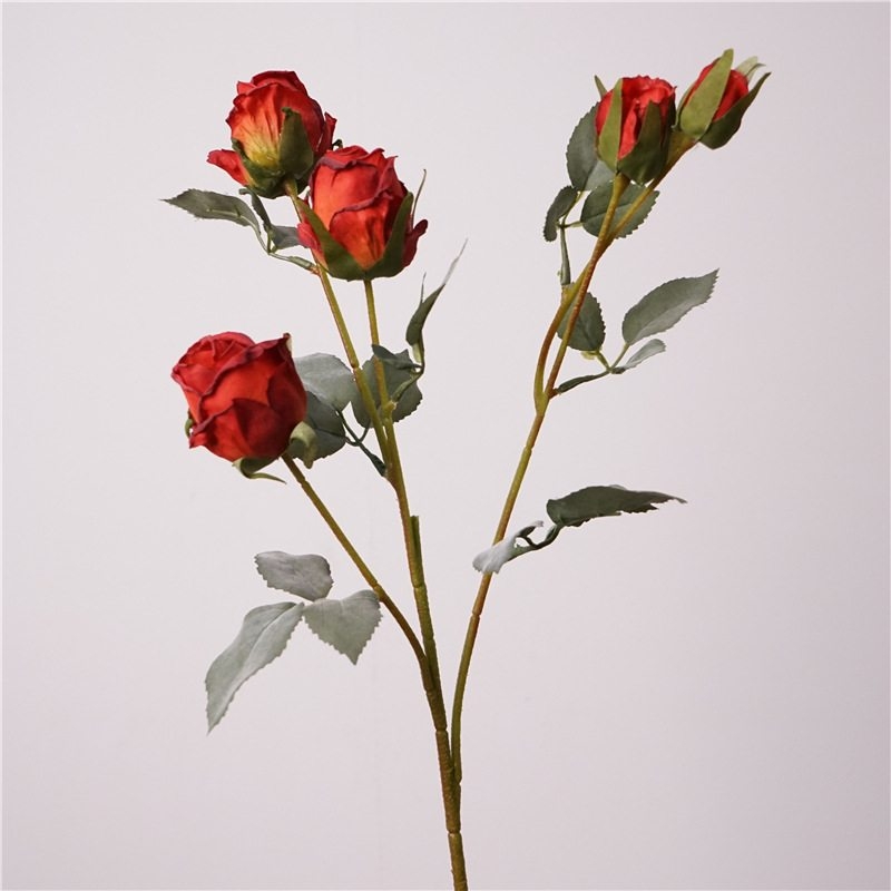 Artificial roses with 5 flowers