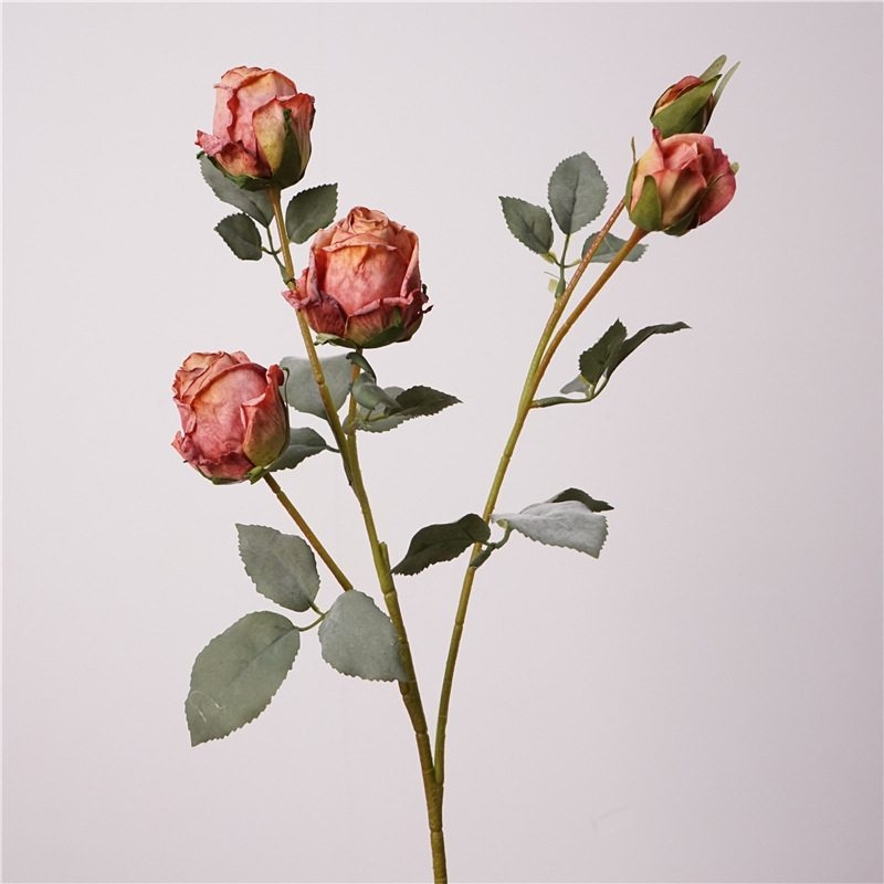 Artificial roses with 5 flowers