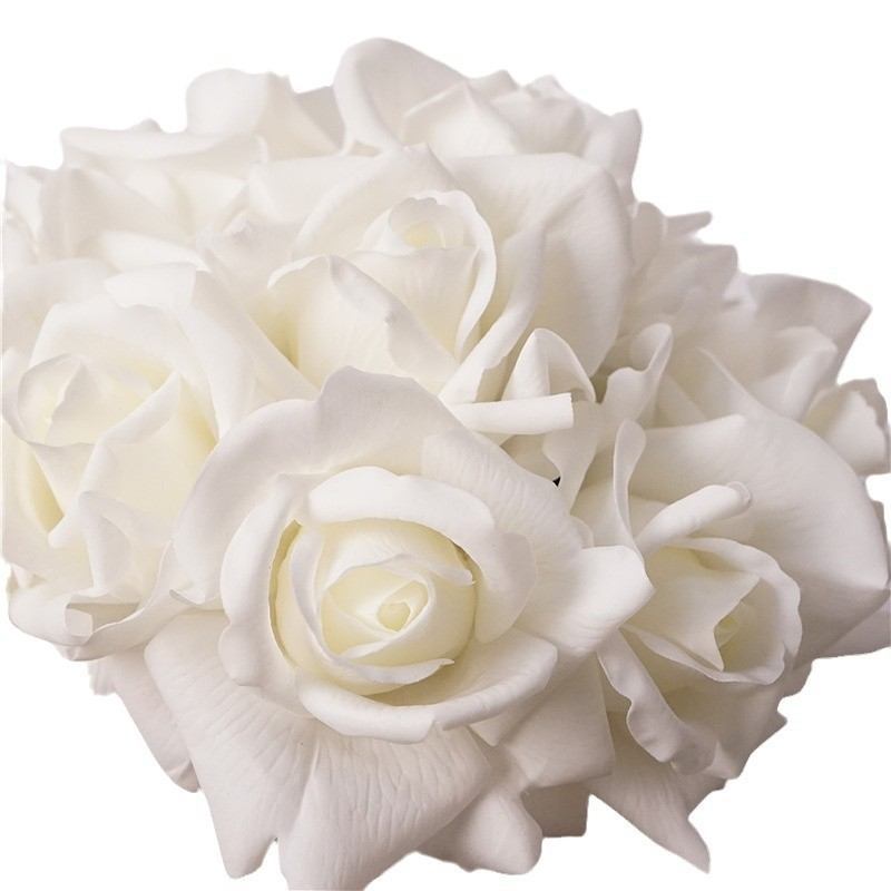 A bunch of thirteen artificial roses