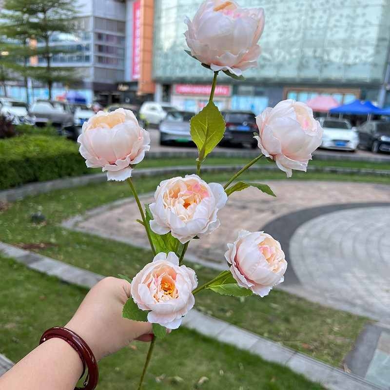 Artificial peony with 6 flowers