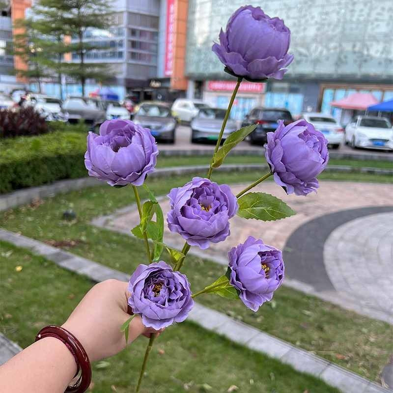 Artificial peony with 6 flowers