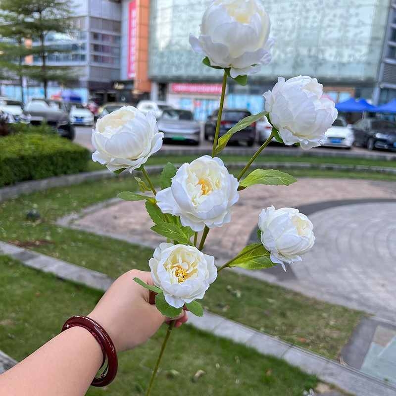 Artificial peony with 6 flowers