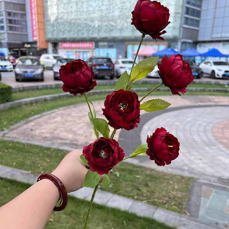 Artificial peony with 6 flowers