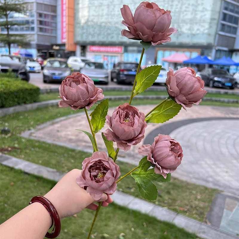 Artificial peony with 6 flowers