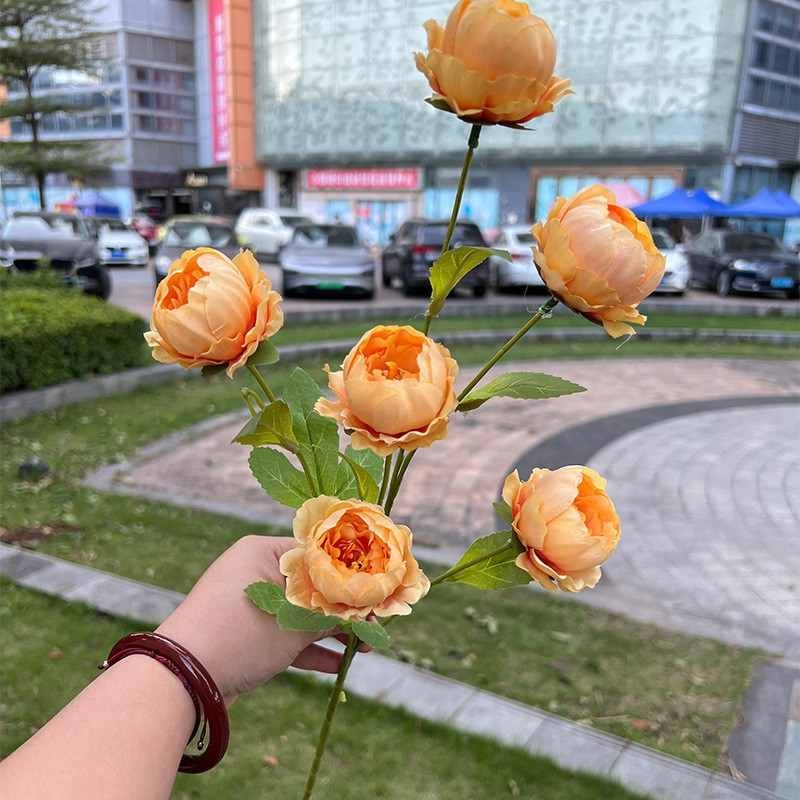 Artificial peony with 6 flowers