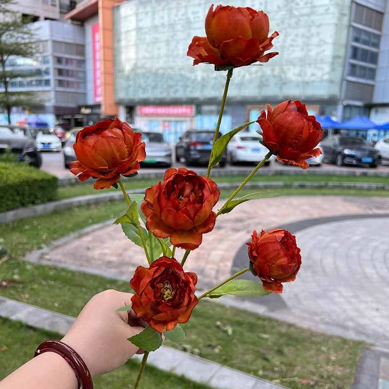 Artificial peony with 6 flowers