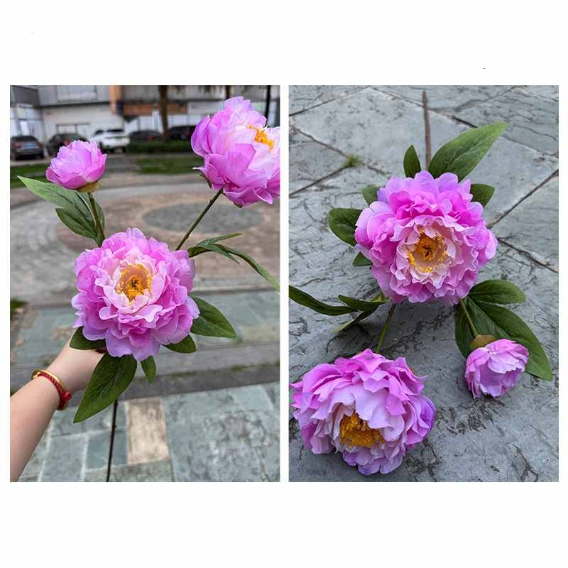 Artificial peony with 3 flowers