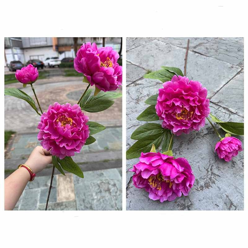 Artificial peony with 3 flowers