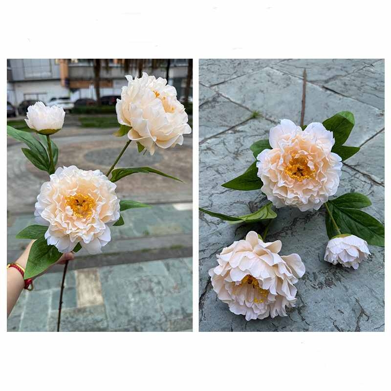 Artificial peony with 3 flowers