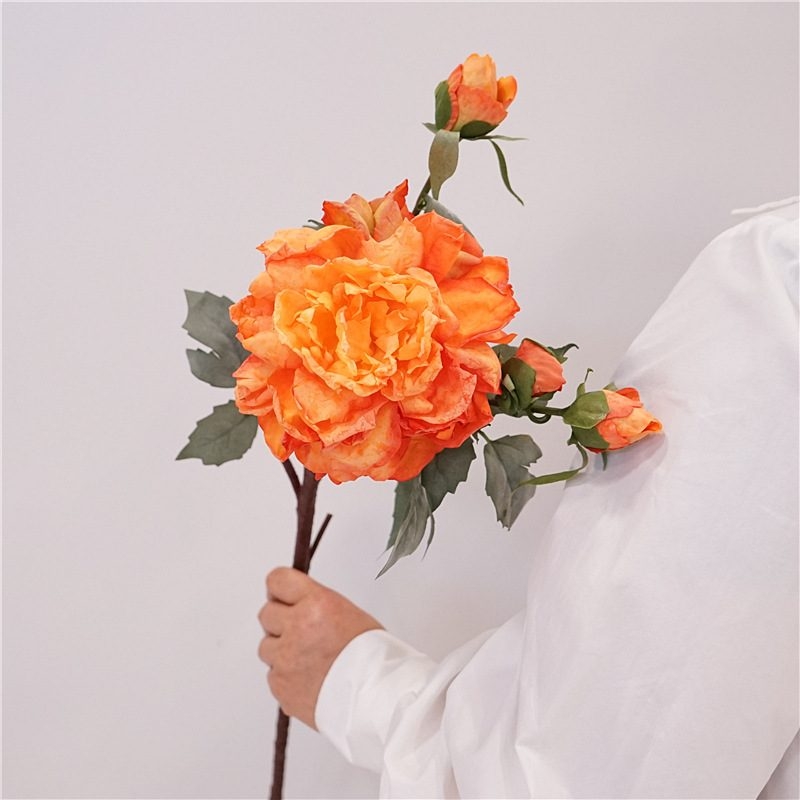 Artificial peony with 4 flowers