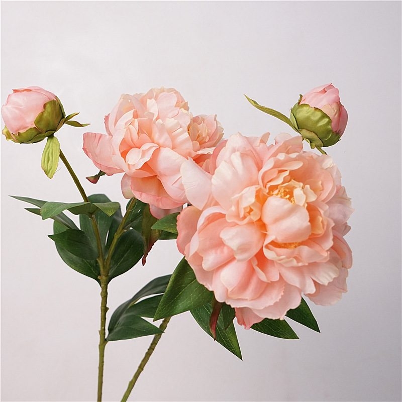 Artificial peony with 2 flowers