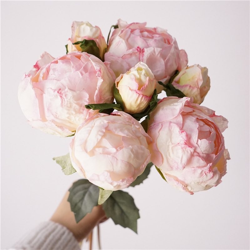 Bouquet of artificial peony buds