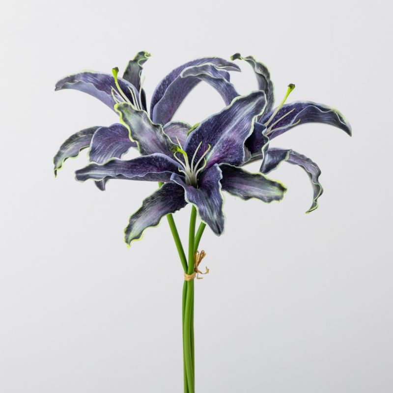 Artificial flower bouquet containing 3 lilies