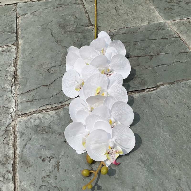 Multi-colored artificial Phalaenopsis orchids with a hand feel