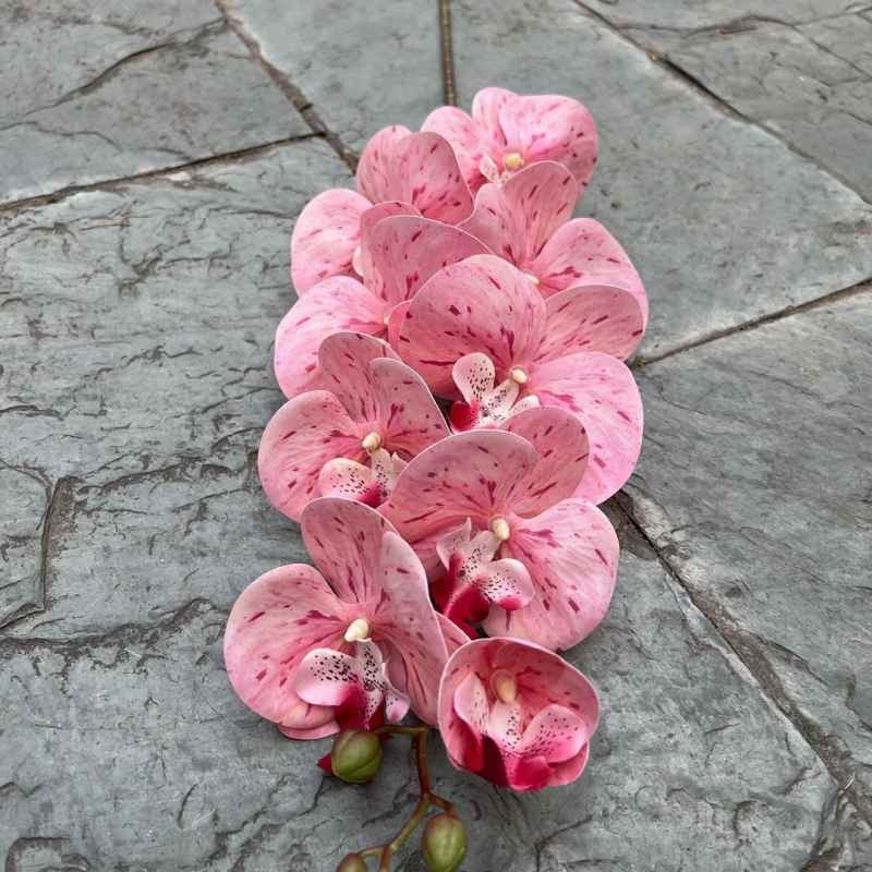 Multi-colored artificial Phalaenopsis orchids with a hand feel
