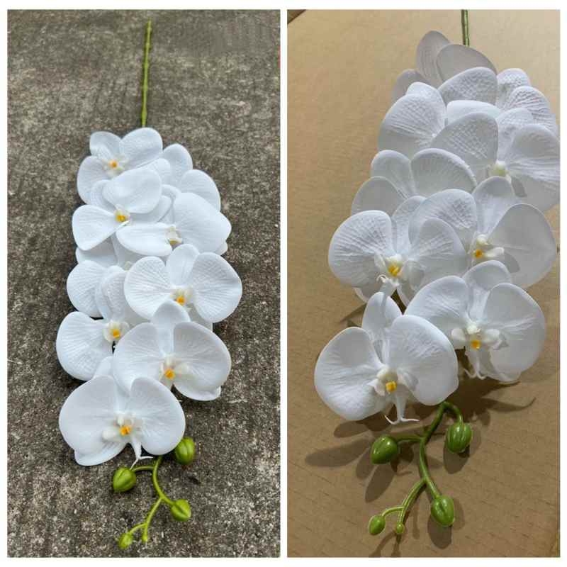 Multi-colored artificial Phalaenopsis orchids with a hand feel