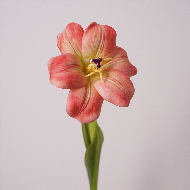 Smiley face-shaped artificial tulips