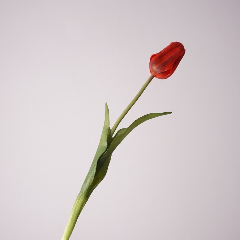 Simulated soft-touch silicone tulip