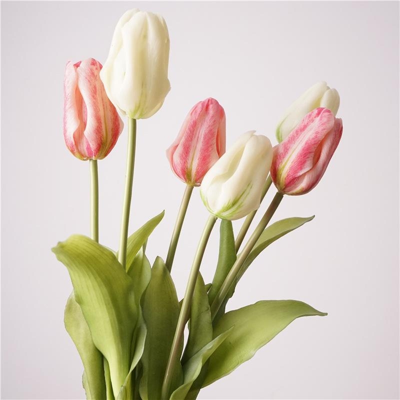 Simulated soft-touch silicone tulip