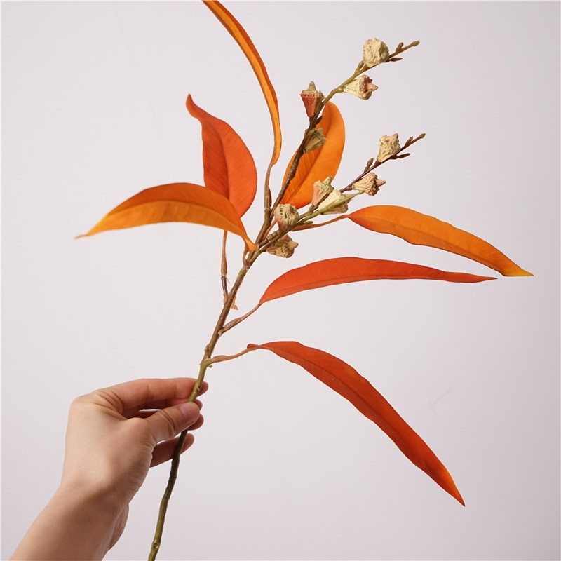 Simulated eucalyptus leaves with fruit