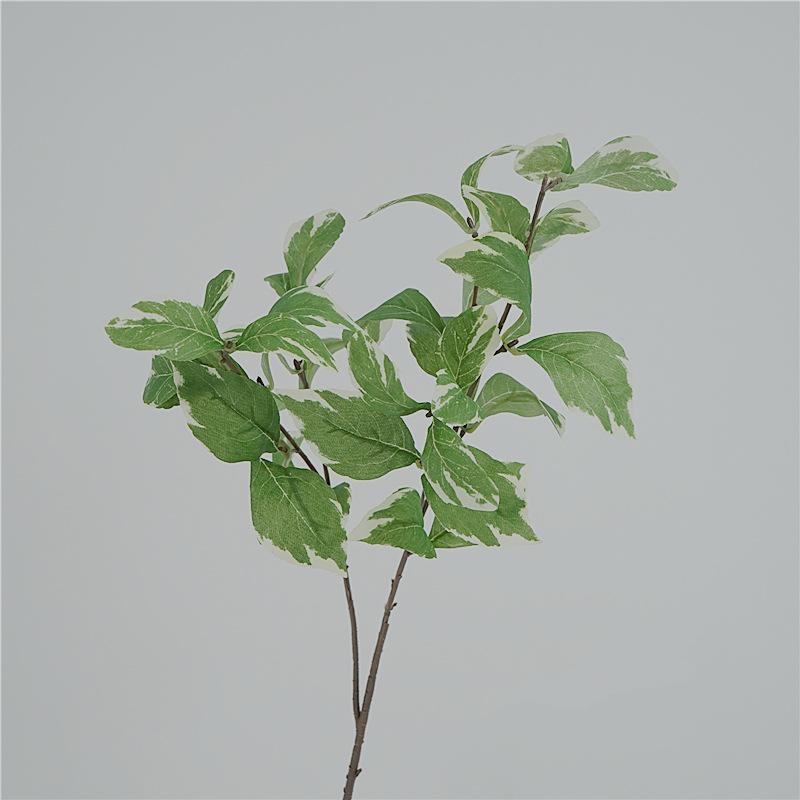 Artificial variegated foliage branch