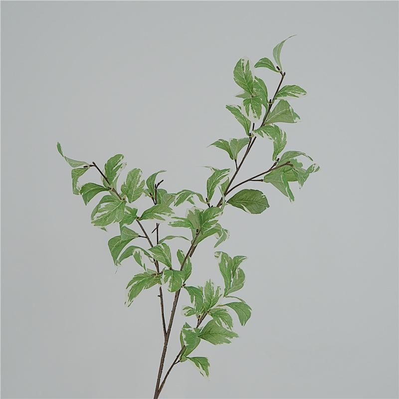 Artificial variegated foliage branch