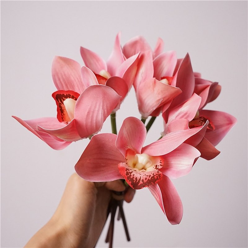 Fake Cymbidium Orchid Bouquet