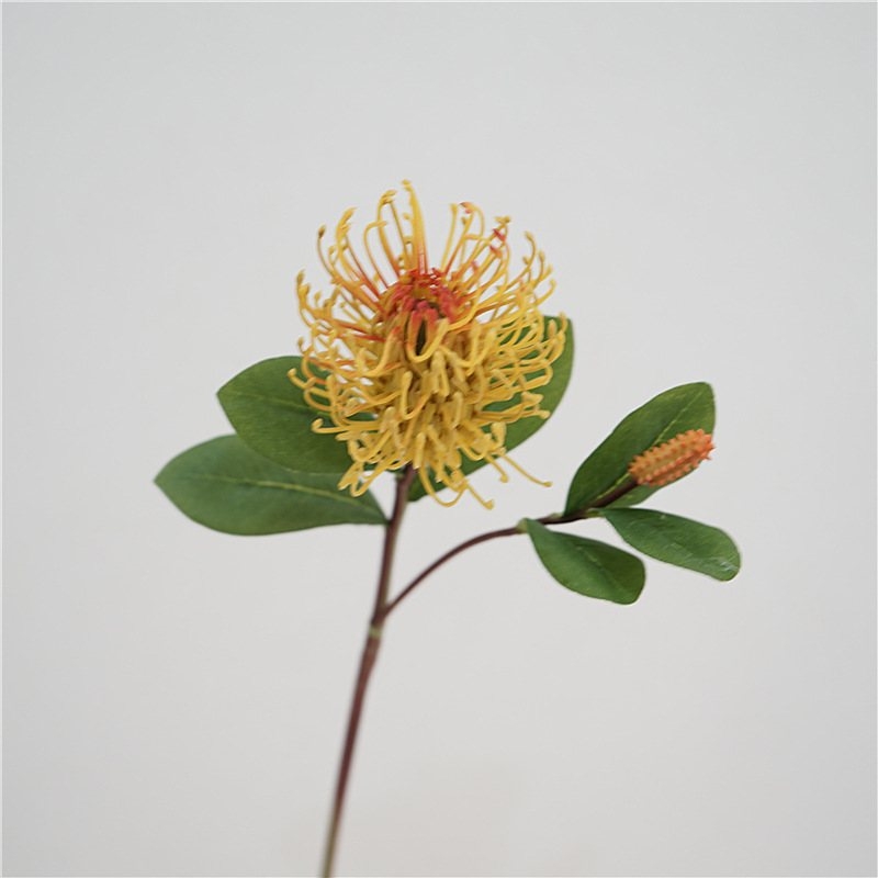 Artificial Pincushion Flower with two flower