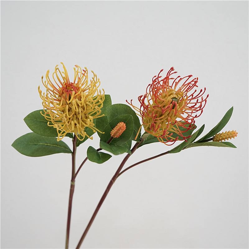 Artificial Pincushion Flower with two flower