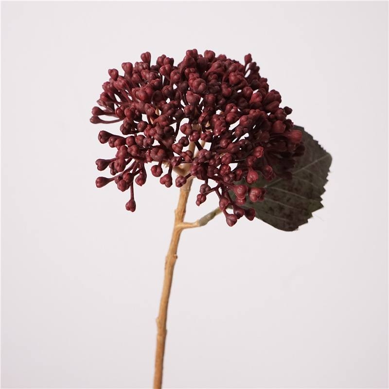 Simulated autumn-colored hydrangea fruit