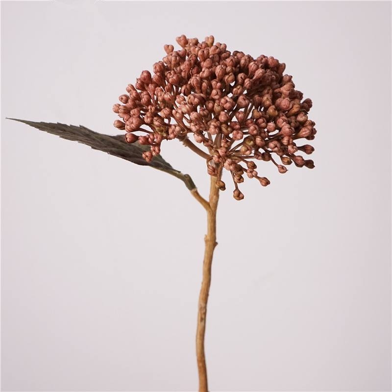 Simulated autumn-colored hydrangea fruit
