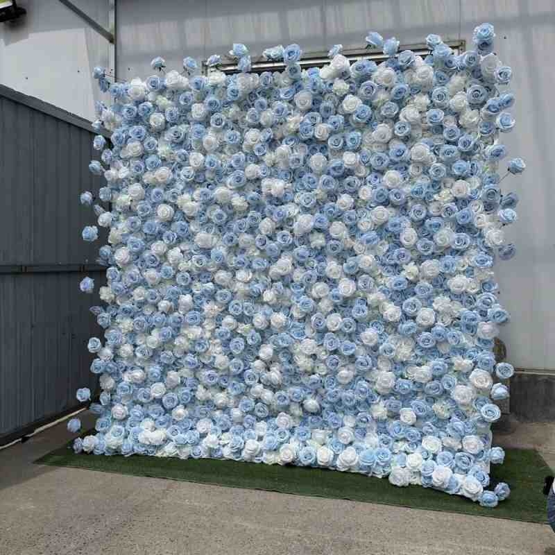 Artificial white and black Rose wall