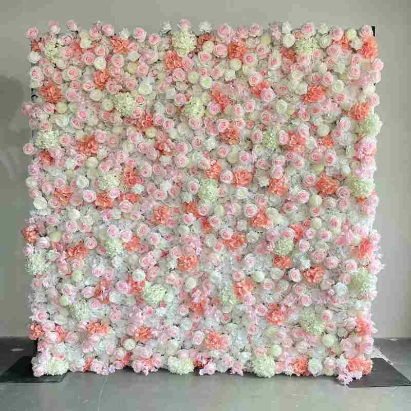 Artificial Rose Hydrangea Wall
