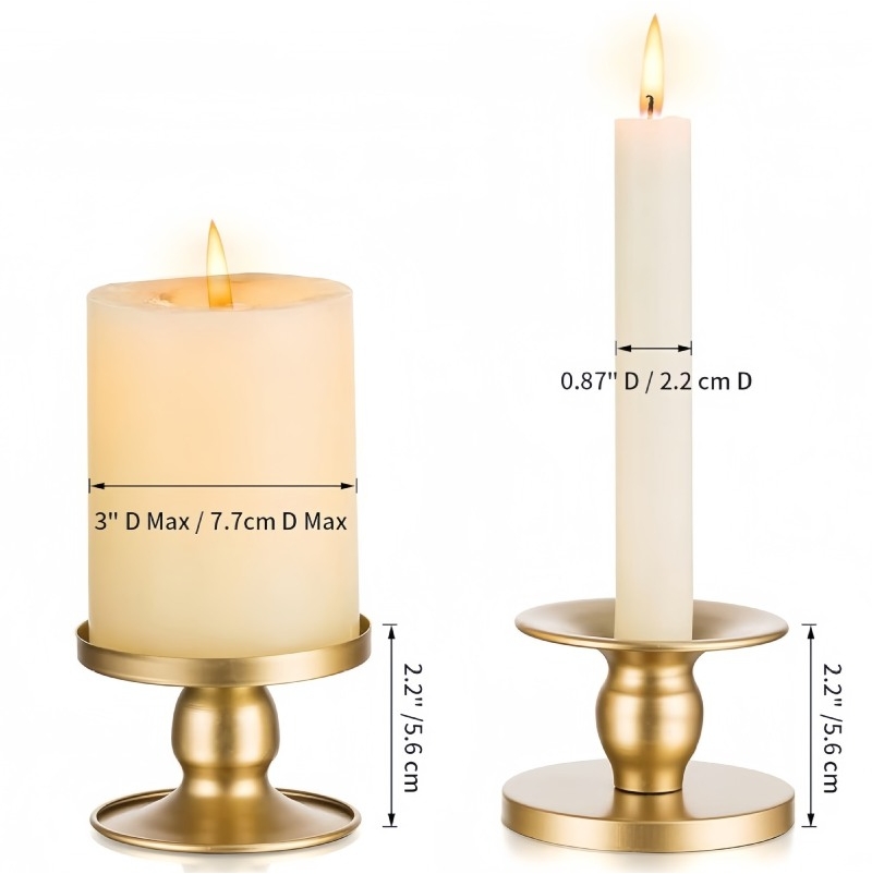 Golden candle holder