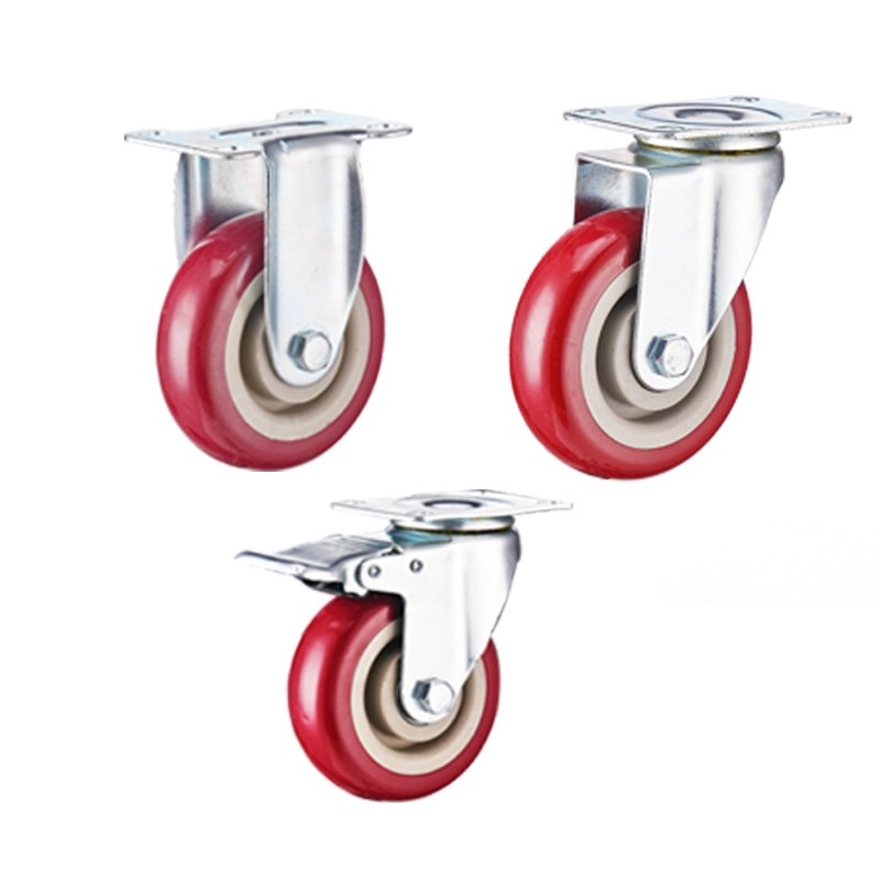 2.5-inch, 3-inch, 4-inch and 5-inch medium PVC wheels