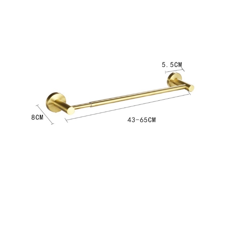 Stainless steel scalable towel bar