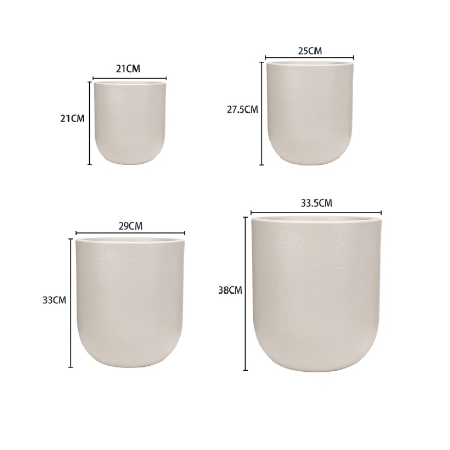 Imitation ceramic large plastic flower pot