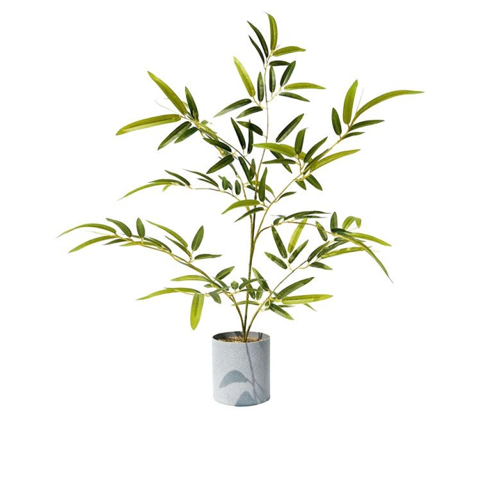 Simulate a bamboo leaf with ten branches